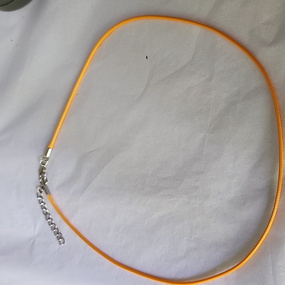 18 Inch Waxed LEATHER Lobster Close Rope Chain only MELON